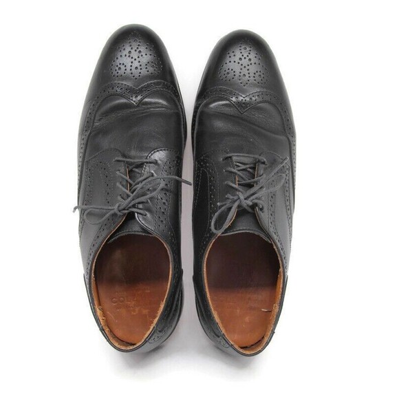 Cole Haan  Black Italian Calfskin Wingtip Derbys Size US 10 M   Made In USA - Picture 9 of 11